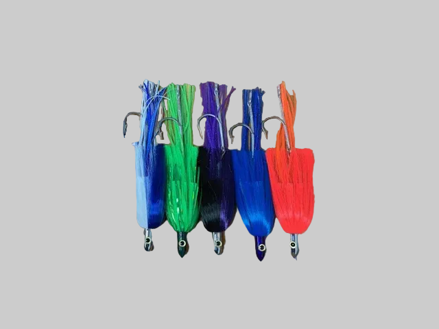 Load image into Gallery viewer, "Junkanoo" Wahoo Lure Rigged on Stainless Steel Double Hookset
