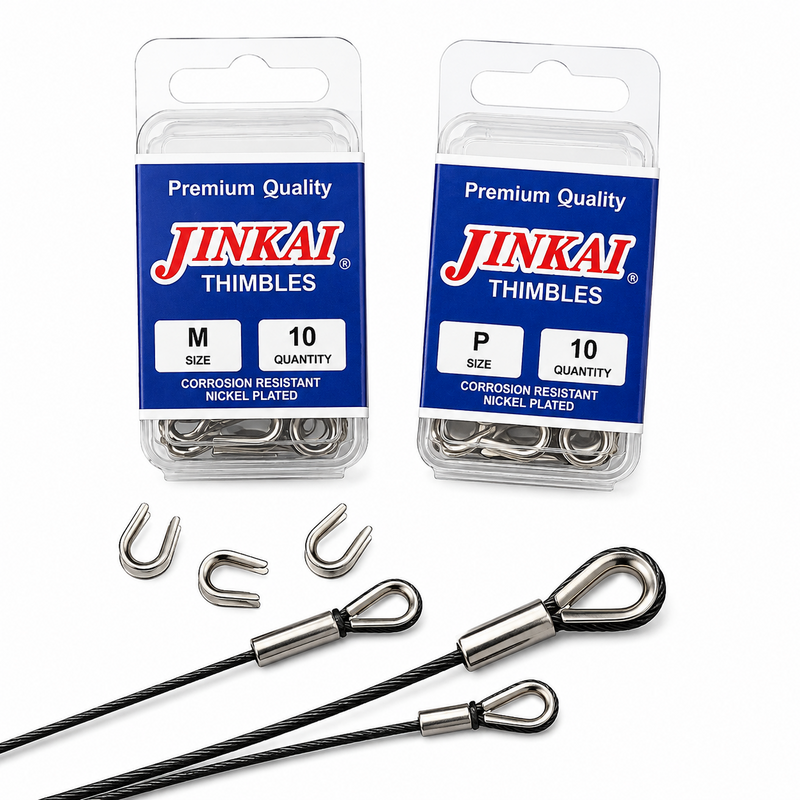 Load image into Gallery viewer, Jinkai corrosion resistant nickel plated leader thimbles for saltwater fishing
