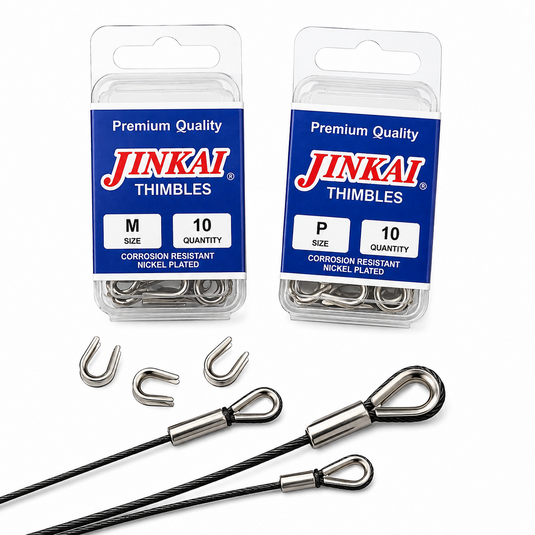 Jinkai corrosion resistant nickel plated leader thimbles for saltwater fishing