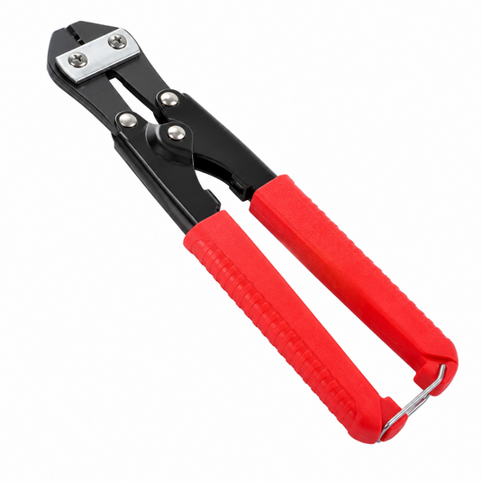 Jinkai SC-2C handheld crimping pliers with red handles for fishing leader sleeves