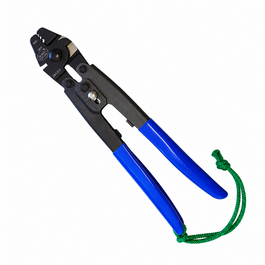 Jinkai SC-3C blue hand crimper for fishing leaders up to 500 lb