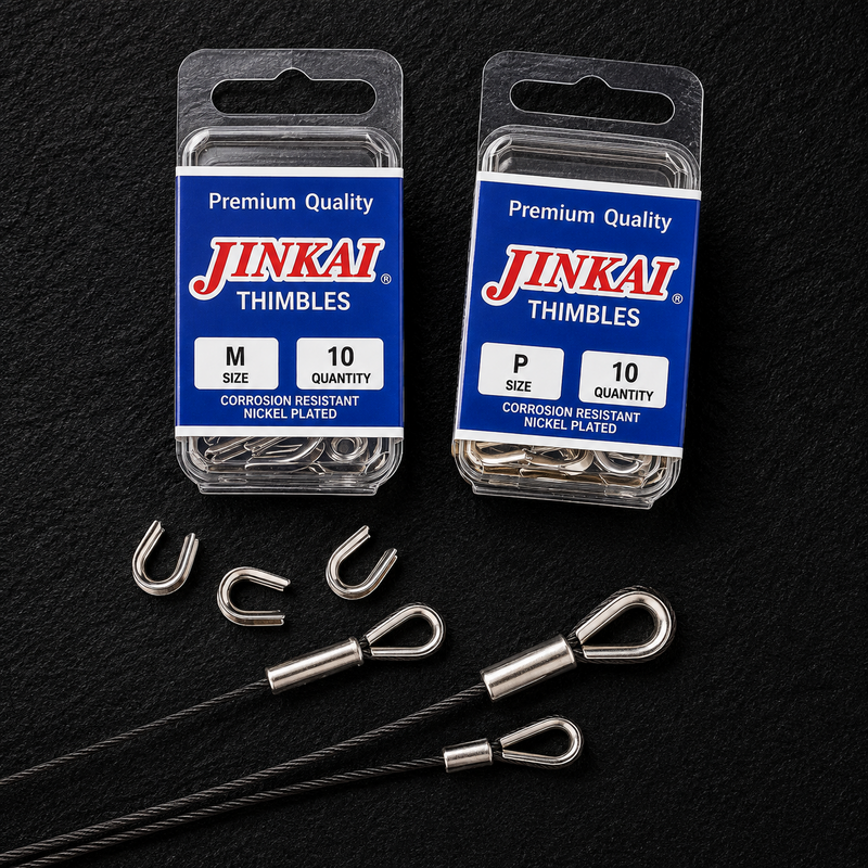 Load image into Gallery viewer, Jinkai Thimbles for offshore fishing leader rigging and loop protection
