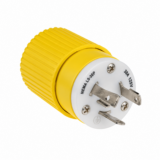 Lindgren-Pitman 30A 125V twist-lock electrical plug for electric reel wiring