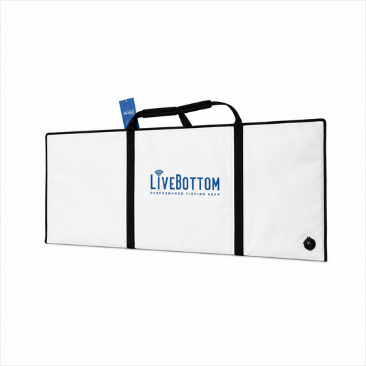 Live Bottom insulated fish bag 24x58 — marine grade vinyl with 4 reinforced handles for kingfish and wahoo