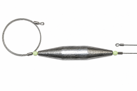 LMR trolling lead rigged with wire and swivel for high speed wahoo trolling