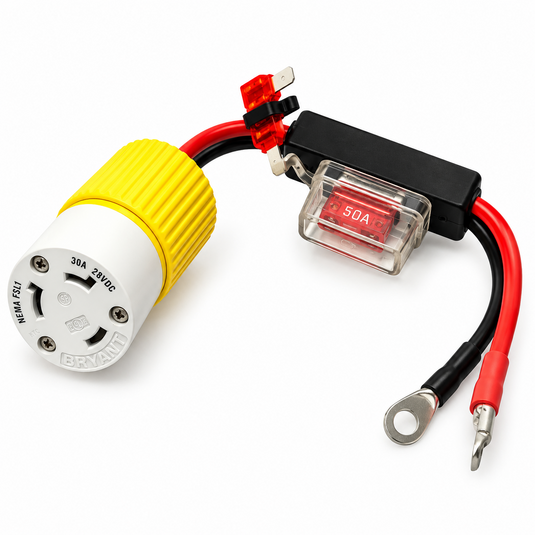 LP 12V portable electric wiring kit with Bryant 30A 28VDC connector