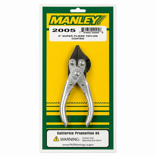 Manley 2005 5 inch Teflon Super Pliers without grips in retail packaging