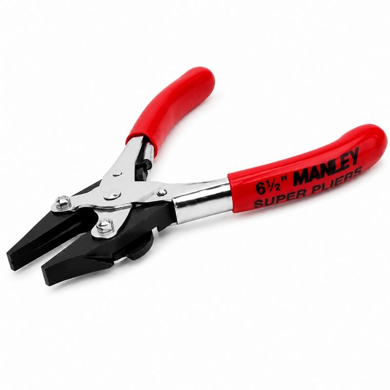 Load image into Gallery viewer, Manley 2006 6-1/2 inch Teflon Super Pliers with red grips and side cutters
