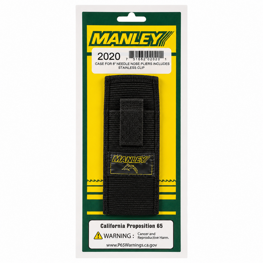 Manley 2020 clip-on case for 8 inch needle nose pliers in retail packaging