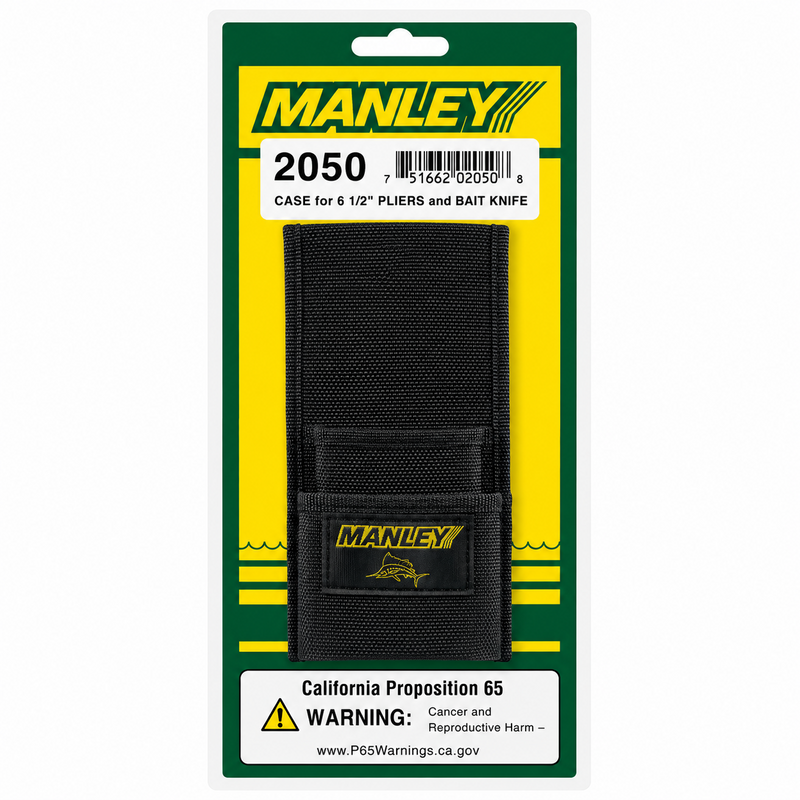 Load image into Gallery viewer, Manley 2050 clip-on case for 6-1/2 inch Super Pliers and bait knife in retail packaging
