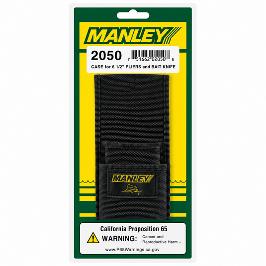 Manley 2050 clip-on case for 6-1/2 inch Super Pliers and bait knife in retail packaging