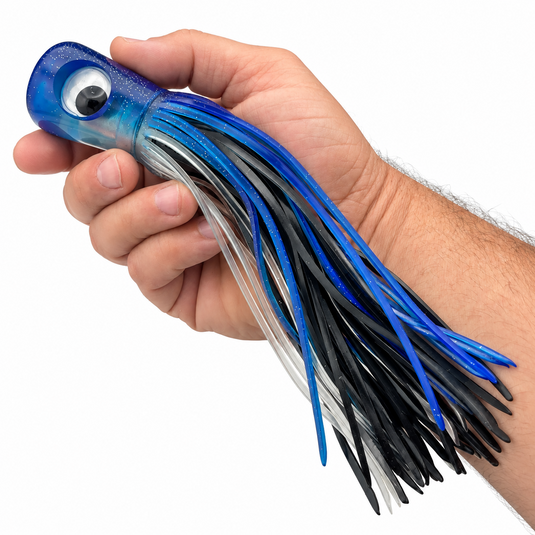 Mold Craft Standard Super Chugger 8¼" Trolling Lure – Blue/Silver