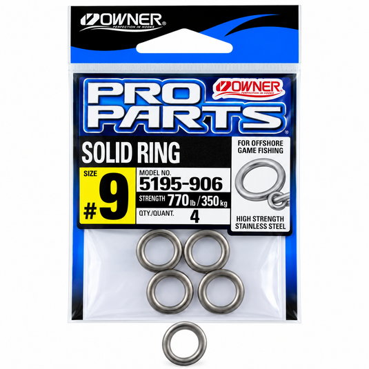 Owner Pro Parts Solid Ring Size 9 770 lb high strength stainless steel offshore fishing rings