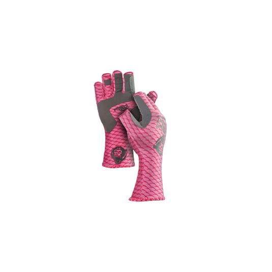 Fish Monkey Half Finger Guide Gloves – Pink Scales