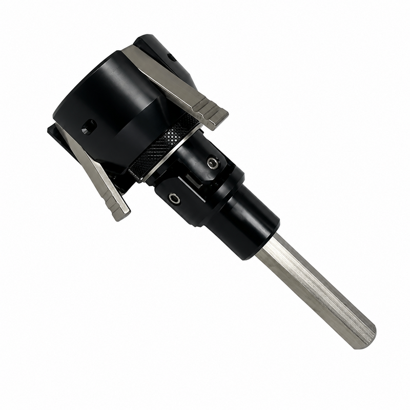 Load image into Gallery viewer, Side view of Reel Crankie drill-powered reel spooler for Shimano Tiagra 50 and 80 reels
