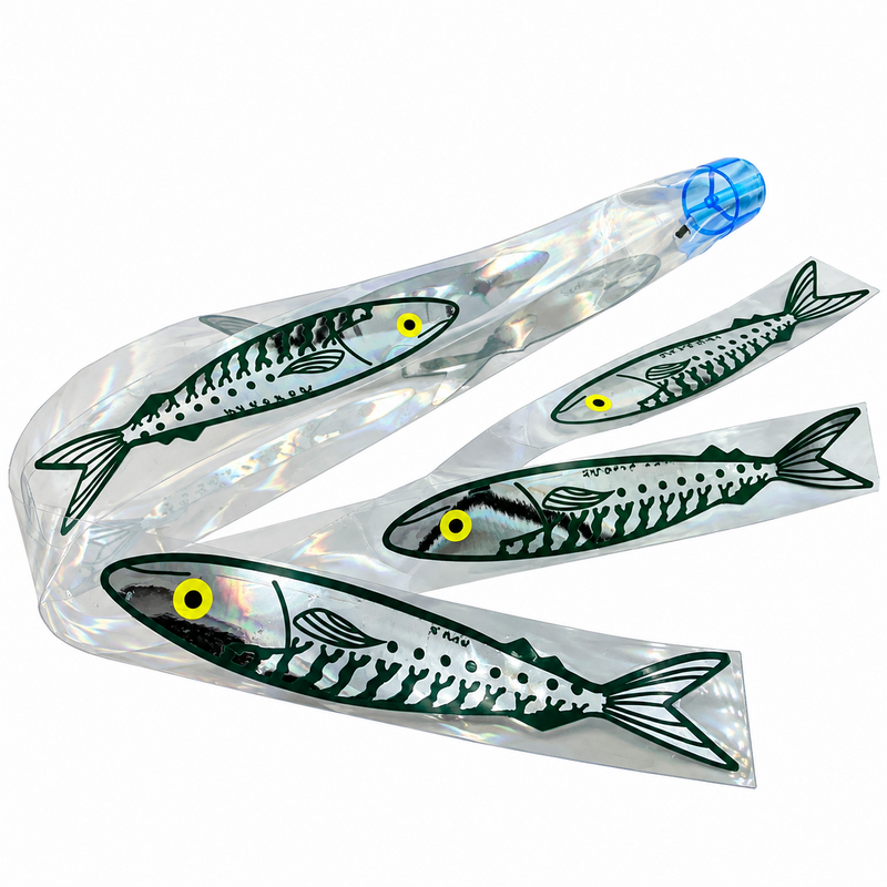 Load image into Gallery viewer, Green 6-fish Replacement StripTeasers for offshore dredge and teaser fishing
