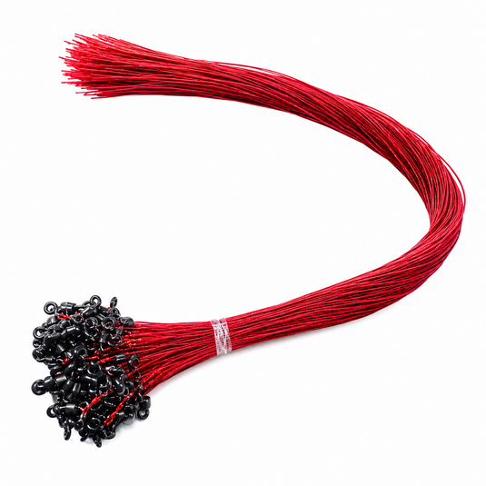 Ringer Swivels Size 1 pre-twisted red coated copper wire Qty 250 for offshore fishing and bait rigging
