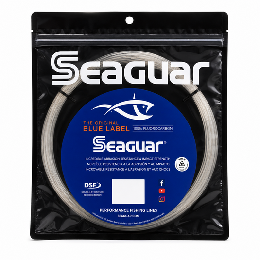 Seaguar Blue Label Big Game 100% fluorocarbon leader fishing line in resealable pouch