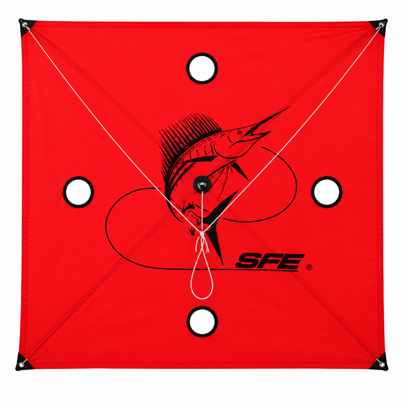 Load image into Gallery viewer, SFE All Purpose red offshore kite fishing kite with four holes
