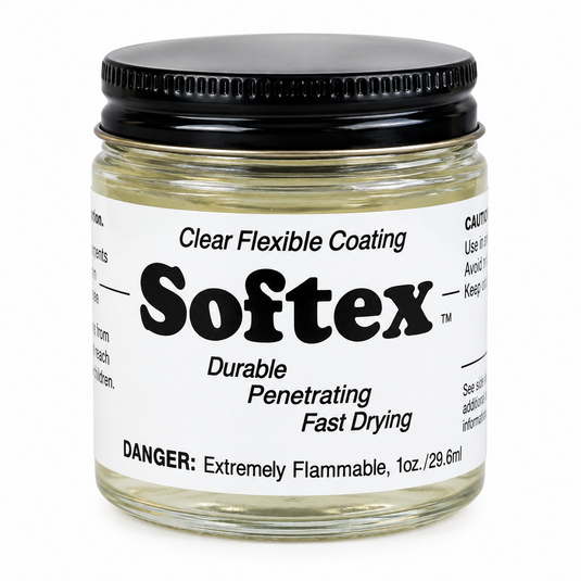 Softex Clear Flexible Coating for fishing tackle, lure and rigging applications