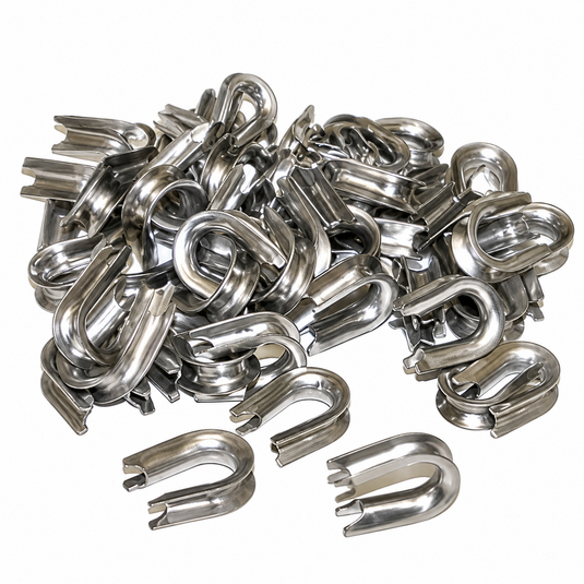 Stainless steel fishing thimbles for 400 to 600 lb leader line