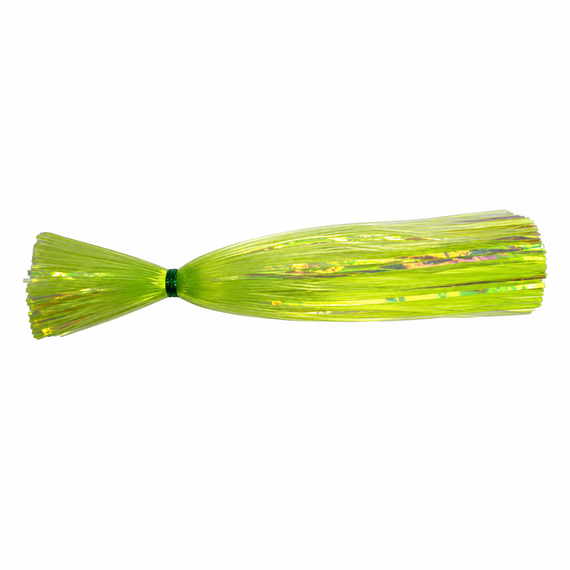 Load image into Gallery viewer, Stan Reuwer Sea Witch Chartreuse/Crystal hand-tied trolling lure for wahoo and mahi
