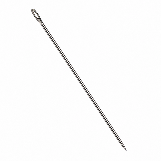 Straight eye metal bait needle for offshore fishing and bait rigging