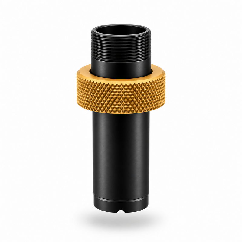 Load image into Gallery viewer, Stuart Z-Butt Adapter #4 to #2 Black with Gold Collet Nut
