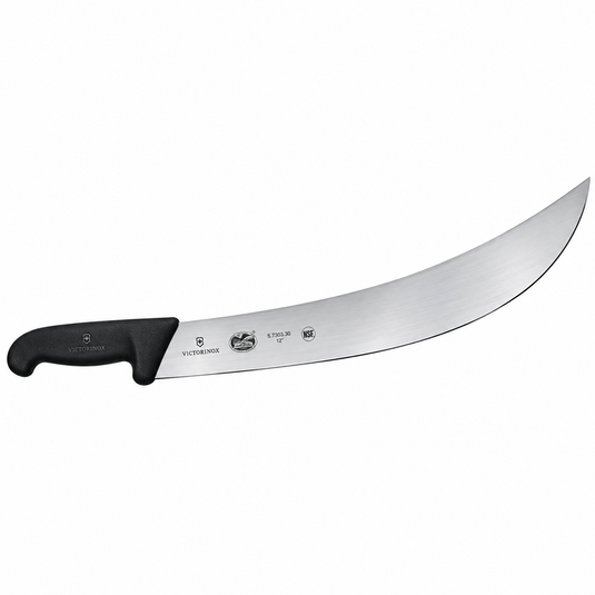 Victorinox 12-inch Cimeter Knife with black handle and curved stainless steel blade