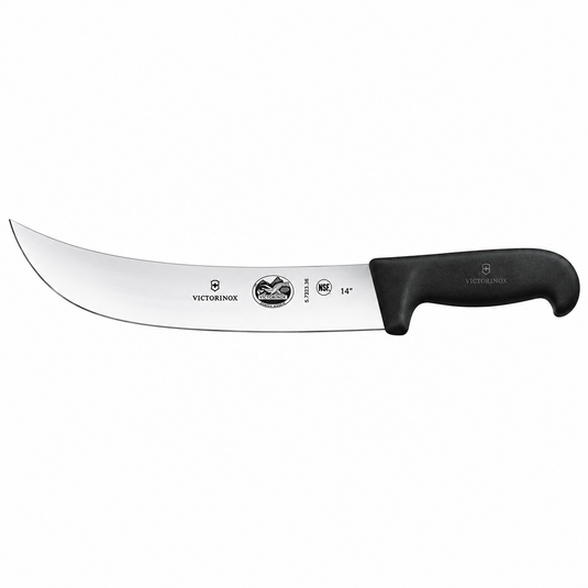 Victorinox 14-inch Cimeter Knife with black handle and curved stainless steel blade