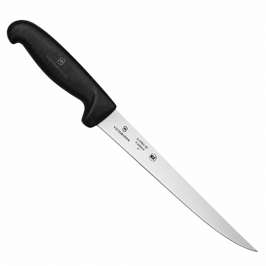 Victorinox 7-inch straight flexible fillet knife with black handle