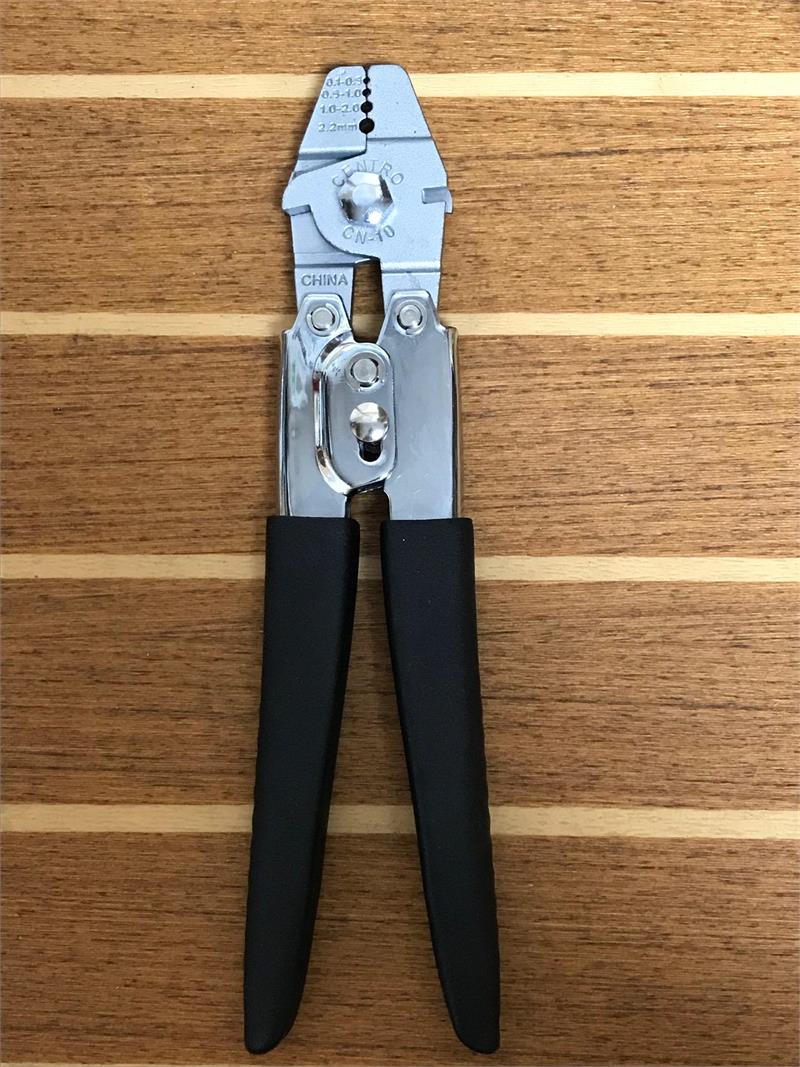 Load image into Gallery viewer, LMR Chrome Hand Crimping Tool with Grips CN-10DLX
