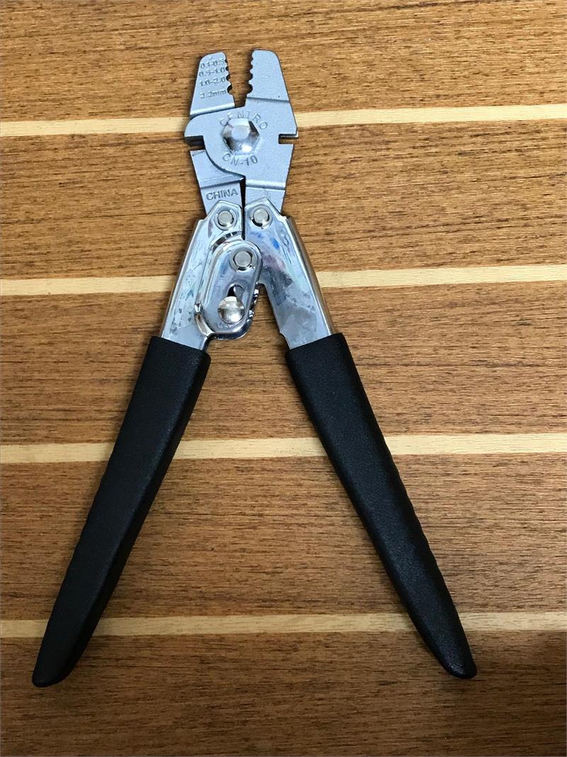 Chrome Hand Crimping Tool with Grips CN-10DLX - LMR Tackle