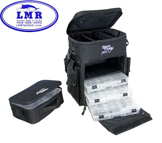Black Magic Tackle Bag w/ 3 Utility Boxes & Insulated Box