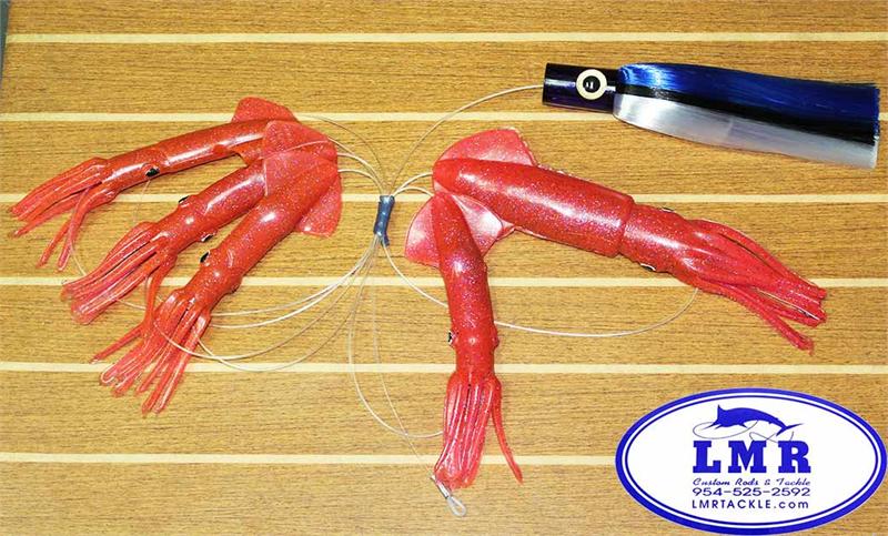 Load image into Gallery viewer, Hot Pink Mold Craft Squid Daisy Chain with Blue &amp; White Ilander Express
